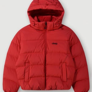 지프 JQ4JPU492 레드 남녀공용 Jeep 탈부착 후드 다운 점퍼 모다아울렛 순천점