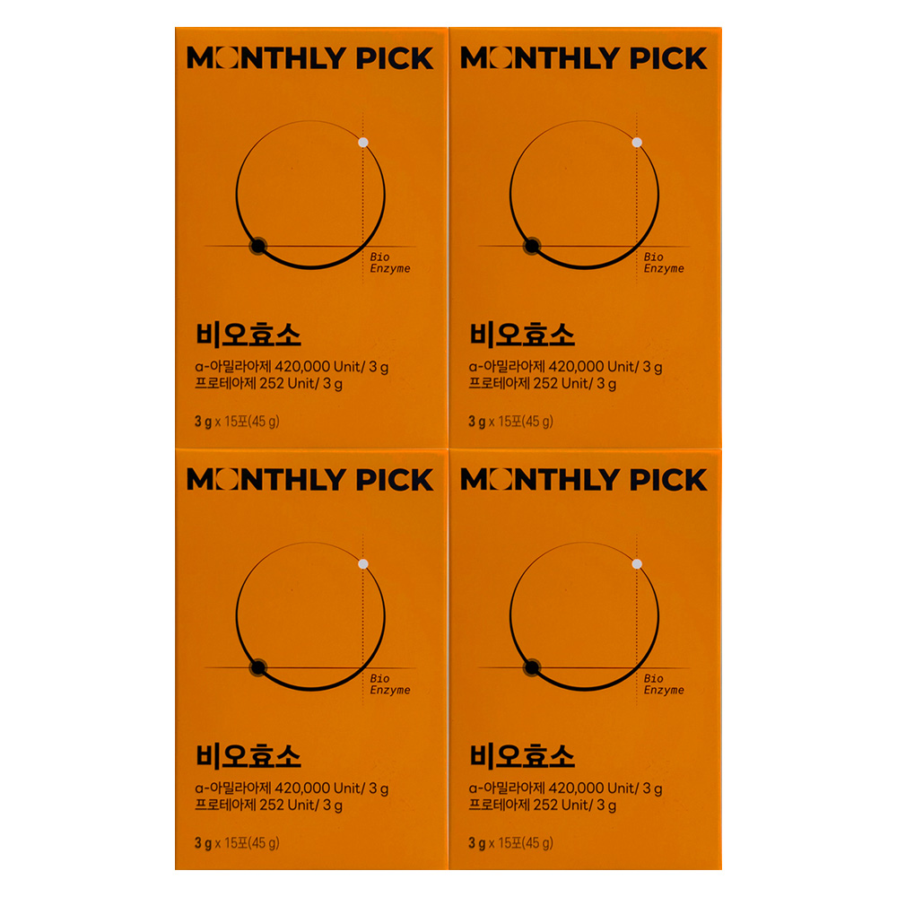 <b>먼슬리픽</b> 비오<b>효소</b> 3g x 15포 4개