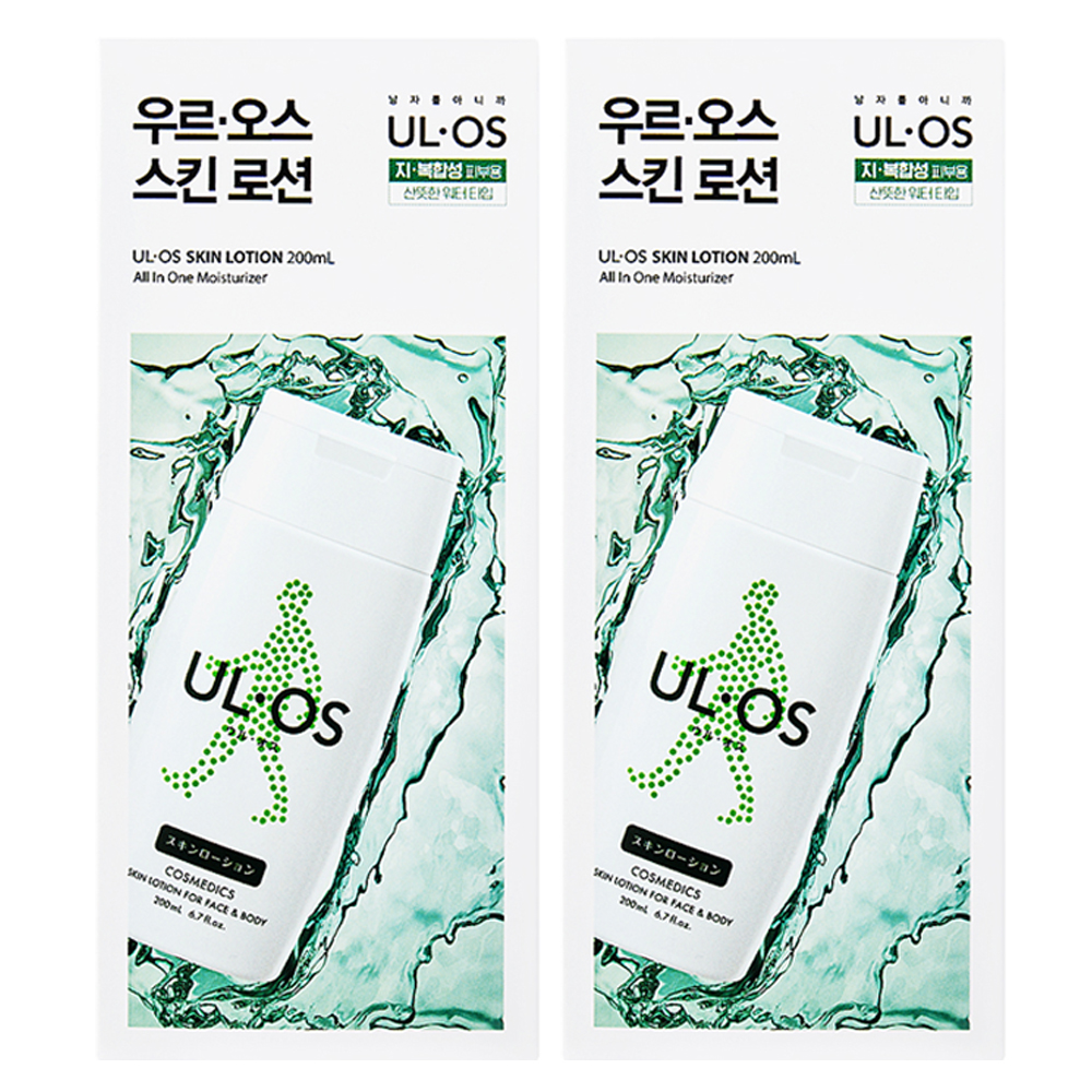 우르오스 올인원 모이스처라이저 스킨로션 200ml 2개입 지복합성 남자화장품 남성기초 스킨케어 남성화장품 데일리 깔끔한 편안한 가벼운 세련된 고급스러운 모던
