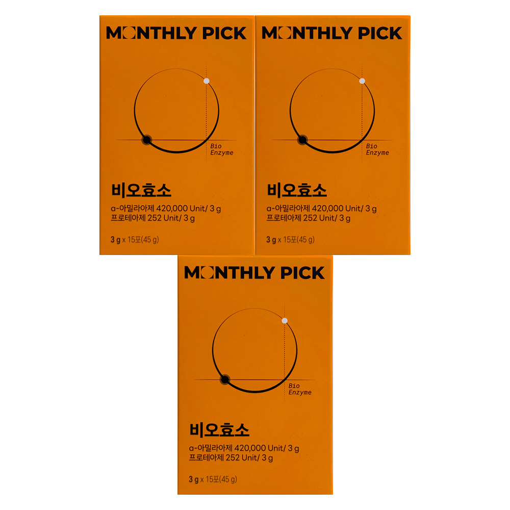<b>먼슬리픽</b> 비오<b>효소</b> 3g x 15포 3개