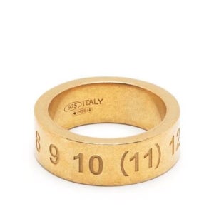 메종마르지엘라 세미폴리시드 6mm 넘버링 반지 골드 SM3UQ0034 S12959 950 26 SS 메종 마르지엘라 시그니처 숫자 11 로고 링 SM3UQ0032S 74333768