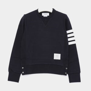 톰브라운 클래식 루프백 4 바 스웨트셔츠 네이비 FJT002A 00535 415 26SS 사선 완장 여성 맨투맨