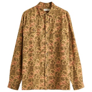 Kestin 테이마운트 마블 프린트 오버셔츠 KHSH12SS25 02 OLM Taymount Marble Print Overshirt Olive Pink 129733182