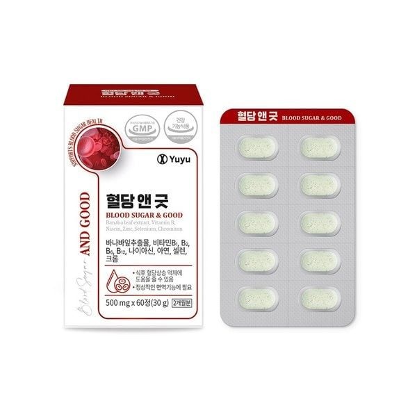 유유<b>제약</b> 혈당 앤 굿 500mg 60정