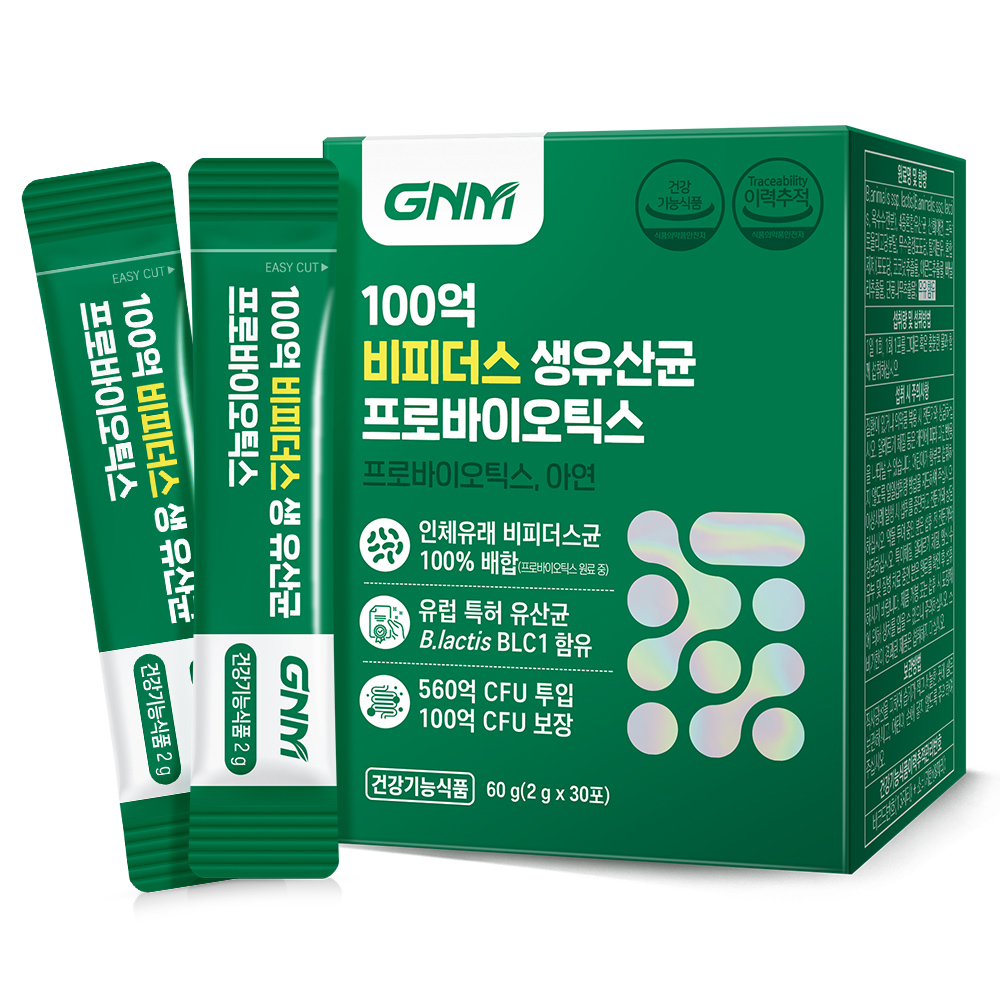 GNM자연의품격 100억 비피더스 생 유산균 프로바이오틱스 2g x 30포, 2개