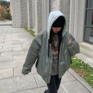 [남녀공용]마인드 웰론 후드 탈부착 항공 점퍼