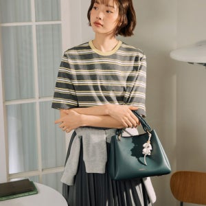 [빈폴 액세서리] 레이나 루프 핸들 토트백 - 그린 BE52D3M02M