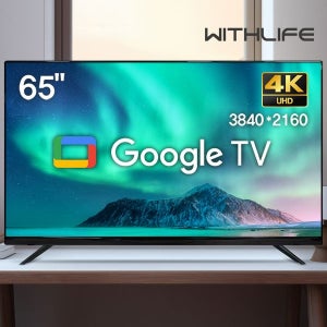 [위드라이프전자] 위드라이프 구글 65인치 UHD 스마트TV 엘지패널장착 고화질티비 안드로이드티비