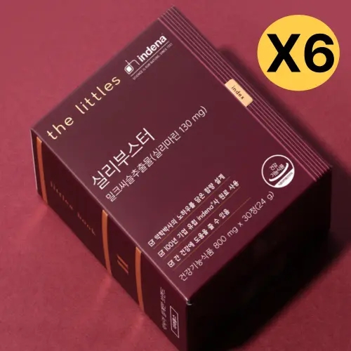 <b>더리틀스</b> 실리부스터 밀크씨슬 <b>실리마린</b> 영양제 30pX6 BNS