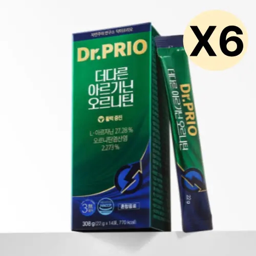 닥터프리오 <b>더다른 아르기닌 오르니틴</b> 베리맛 14포 X6 BNS