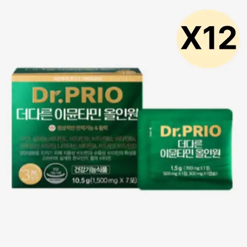 닥터프리오 <b>더다른 이뮨타민 올인원</b> 영양제 14포 X12 BNS