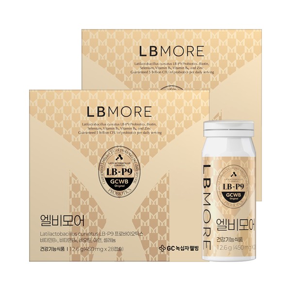 GC녹십자웰빙 GC 엘비모어 <b>모발</b>유산균 28캡슐 2박스
