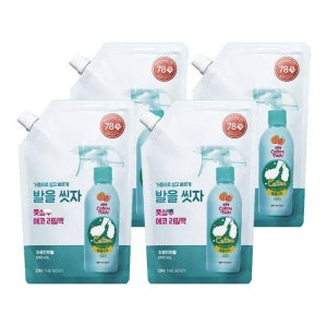 온더바디 코튼풋 발을씻자 풋샴푸 자몽향 리필 500ml 4개