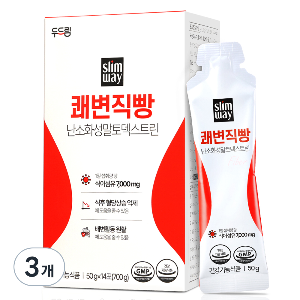 슬림웨이 쾌변직빵 배변활동도움 혈당상승<b>억제</b> 식이섬유 14p  700g  3개