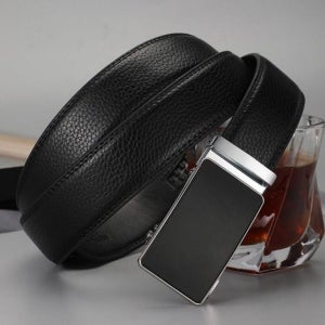 남성 자동 벨트 허리띠 정장 자동버클 가죽