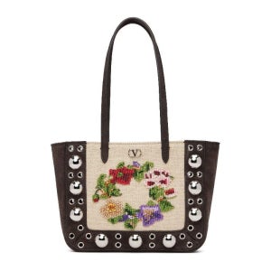 발렌티노 브라운 미니 넬코트 토트백 252807F049011
