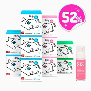 [한정수량][특가상품] 하얀하얀 10팩+유산균 여성청결제 세트 52%할인