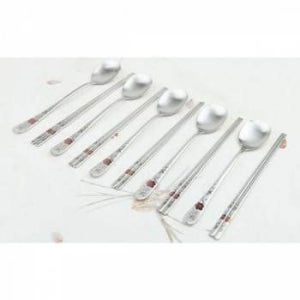 선물용 식기 청꽃 디자인 숟가락 젓가락