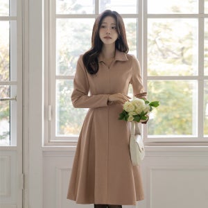 마리 카라 트임넥 A라인 원피스(+벨트)