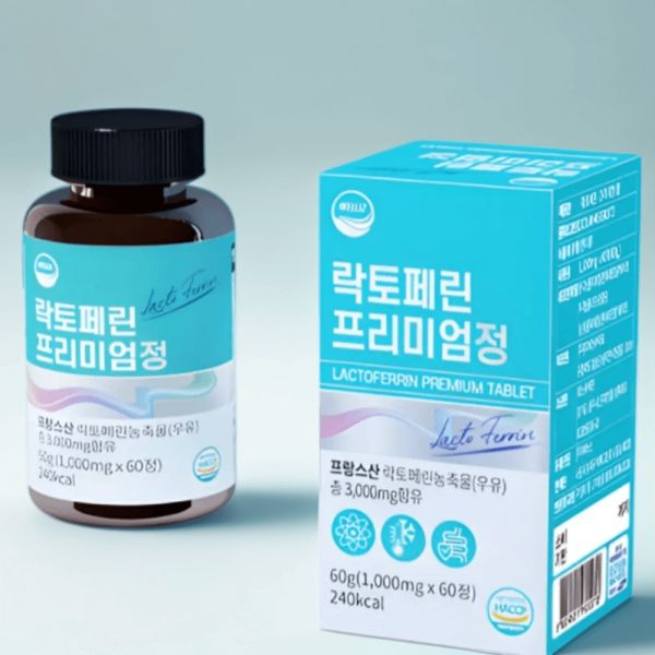 장용성 <b>락토페린 골드</b> 초유 락토페린프리미엄정 1박스 60정 프랑스 본품 518888