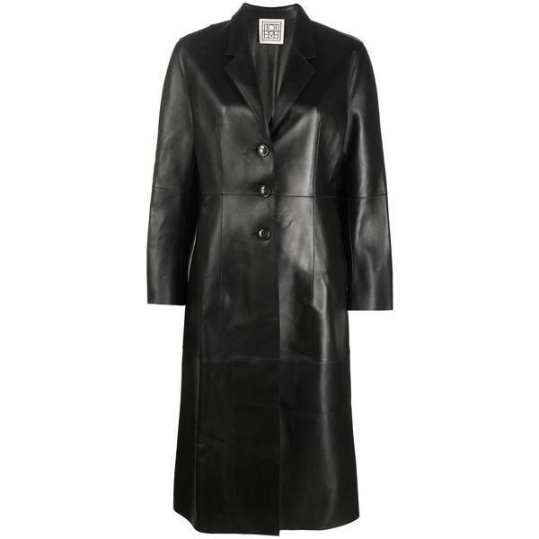 토템 싱글 브레스트 가죽 코트 2241014737200 BLACK 200 BLACK 여성