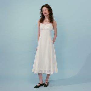 [루루서울] Lily Shirring Long Dress (White)
