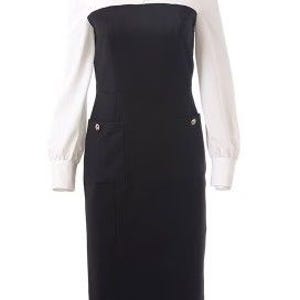 [롯데백화점] 모조에스핀 배색포인트 카라넥 원피스 J244MSE903 LE1220623983