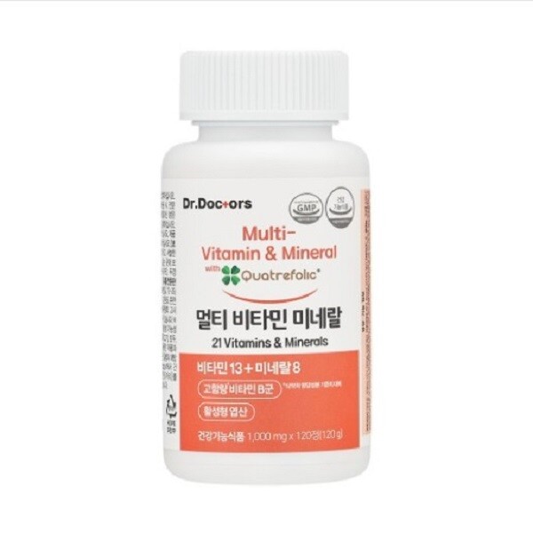 <b>닥터닥터스</b> <b>닥터닥터스</b> 멀티비타민 <b>미네랄</b> (1000mg x 120정)