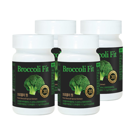 <b>브로콜리</b>핏 30정 X 4개 설포라판 <b>새싹 추출물</b>