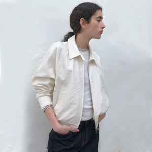 [포저] 레글런 블루종 자켓 (오프화이트)