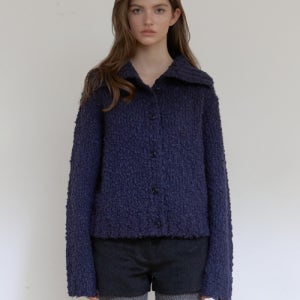 [아수라] COZY HIGHNECK CARDIGAN (NAVY) A25FWKN3NV0F