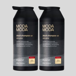 [모다모다] 제로 그레이 블랙 10 새치 케어 3세대 샴푸 300g 2통 BLACK10_300_02
