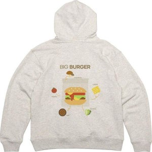 [하프클럽] 뒷면 햄버거 빅버거 인스턴트 그림 프린팅