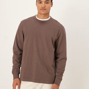 아베크롬비 브라운 고급 중량 스웨트셔츠 스웻셔츠 Langarmliges Sweatshirt aus hochwertigem, schwerem Material in  148890535