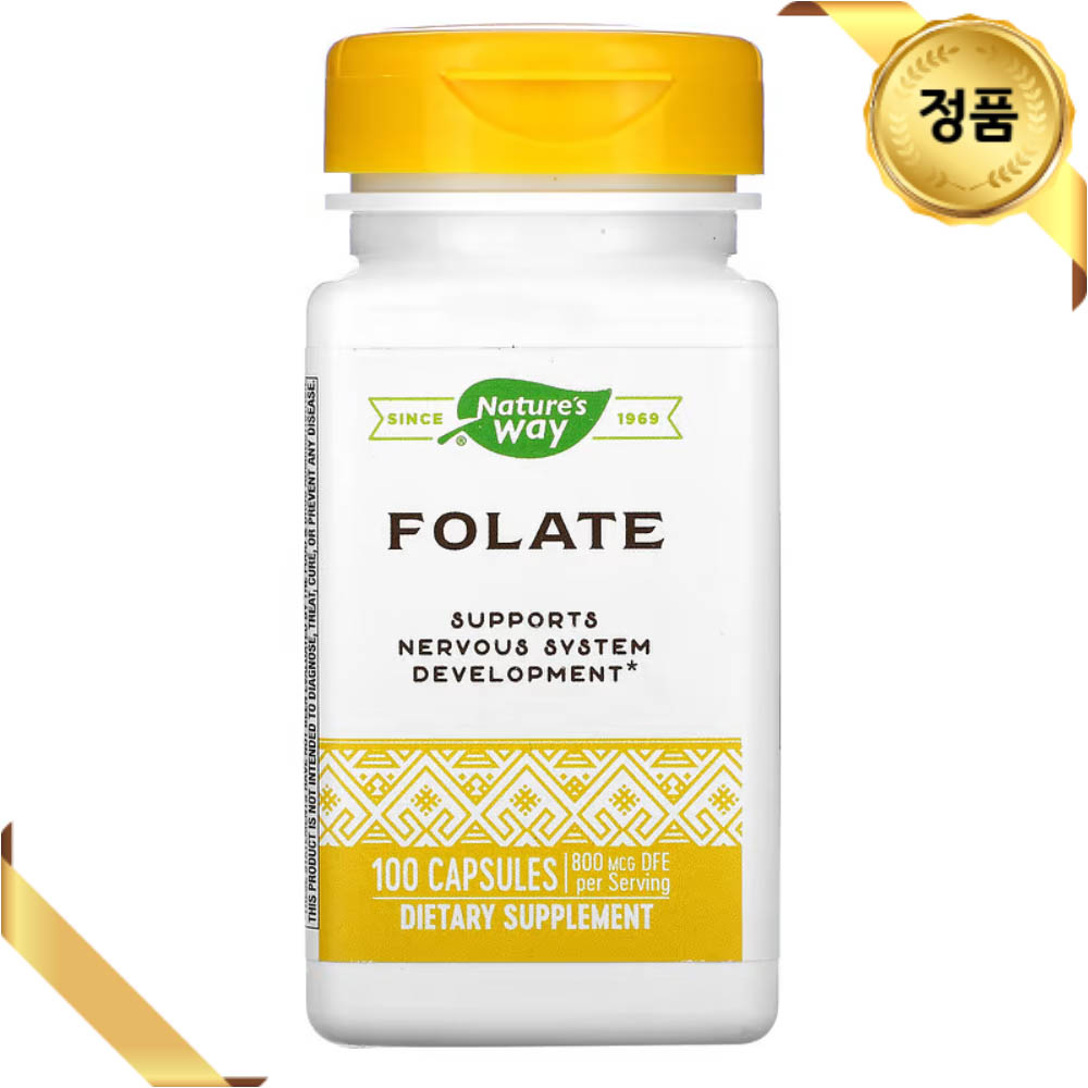 <b>네이쳐스웨이 엽산</b> 800mcg 캡슐  100정  1개