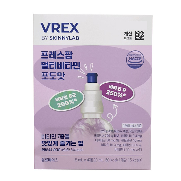 스키니랩 프레스팝 멀티비타민 포도 맛  1개  4회분