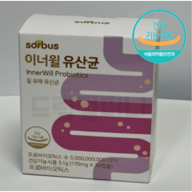 <b>소버스</b> 이너윌 유산균 5.1g  30정  2개