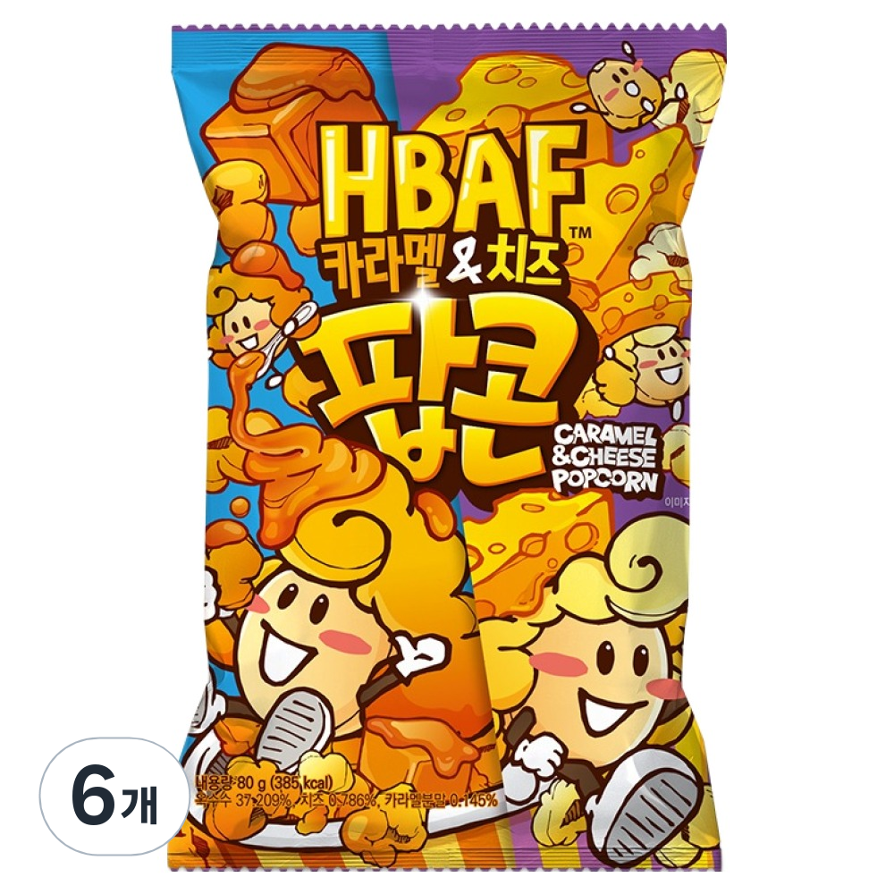 바프 캬라멜 앤 치즈팝콘 6개 (5,940원) (무료)