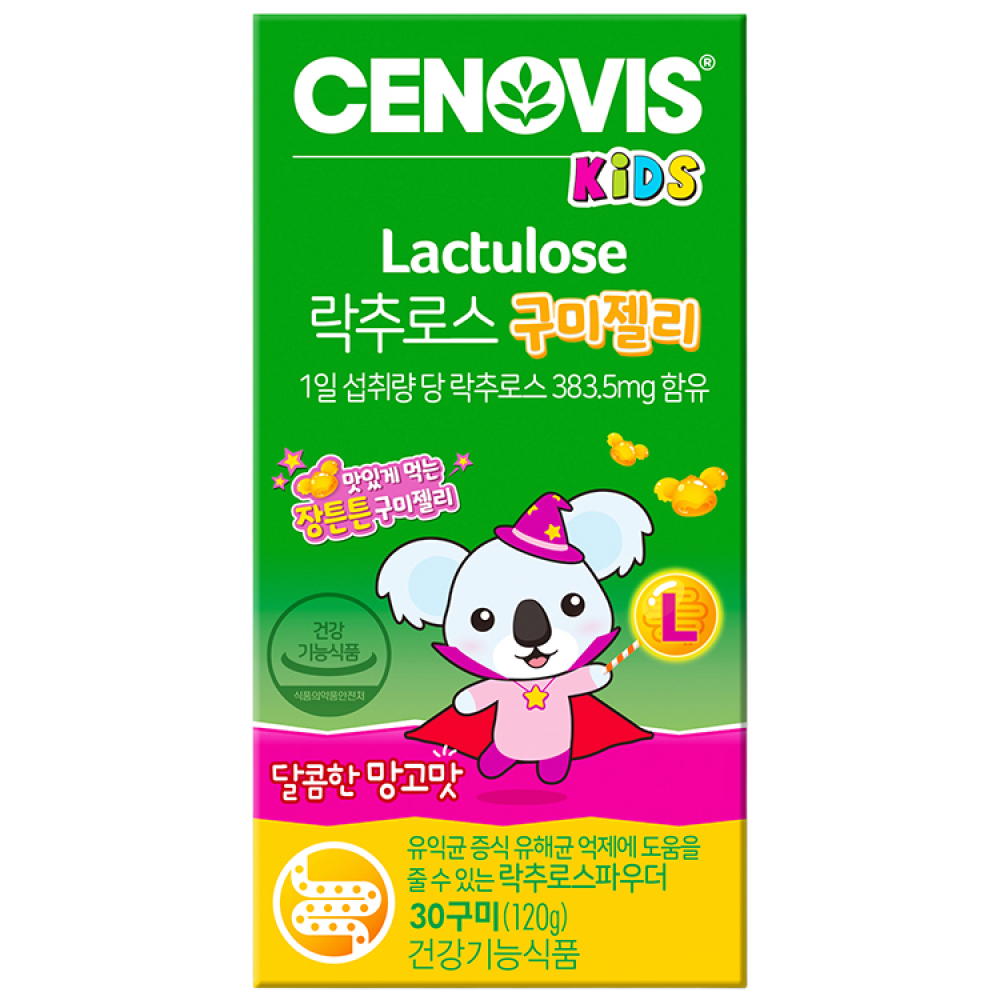 세노비스 유아용 <b>락추로스</b> 구미젤리 망고맛 120g  30정  1개