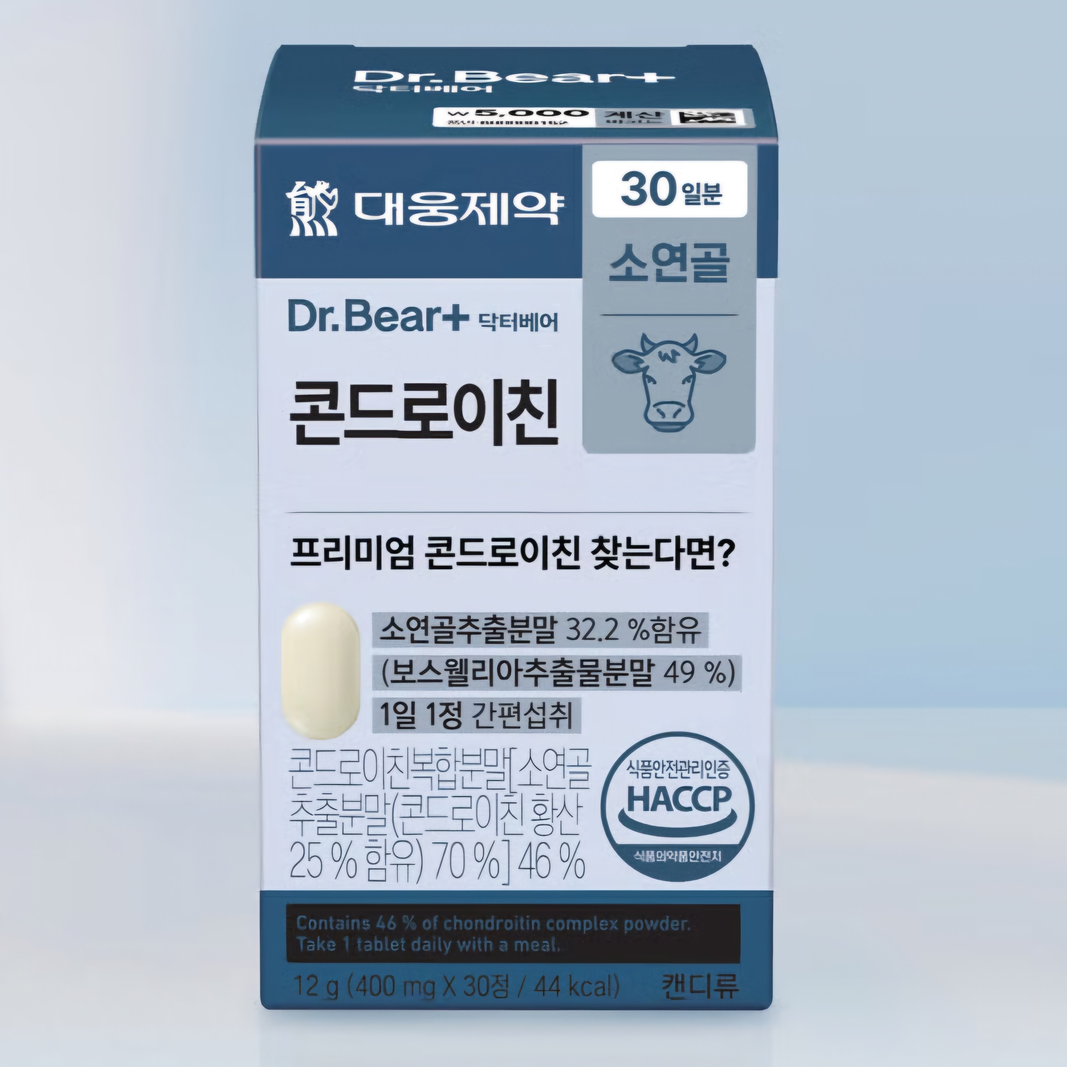 <b>대웅제약</b> DR BEAR 닥터베어 콘드로이친 (30일분) 소<b>연골</b> 칼슘 마그네슘  4개  30정