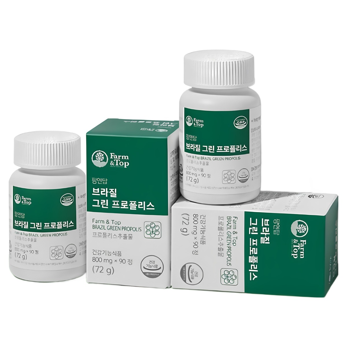 <b>팜엔탑</b> 브라질 그린 프로폴리스  1개  90정