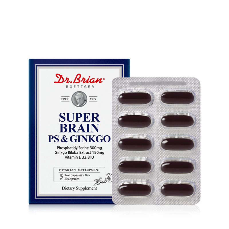 닥터브라이언 <b>슈퍼</b>브레인 포스파티딜세린 앤 <b>징코</b> 15일분 기억력개선  30정  1개