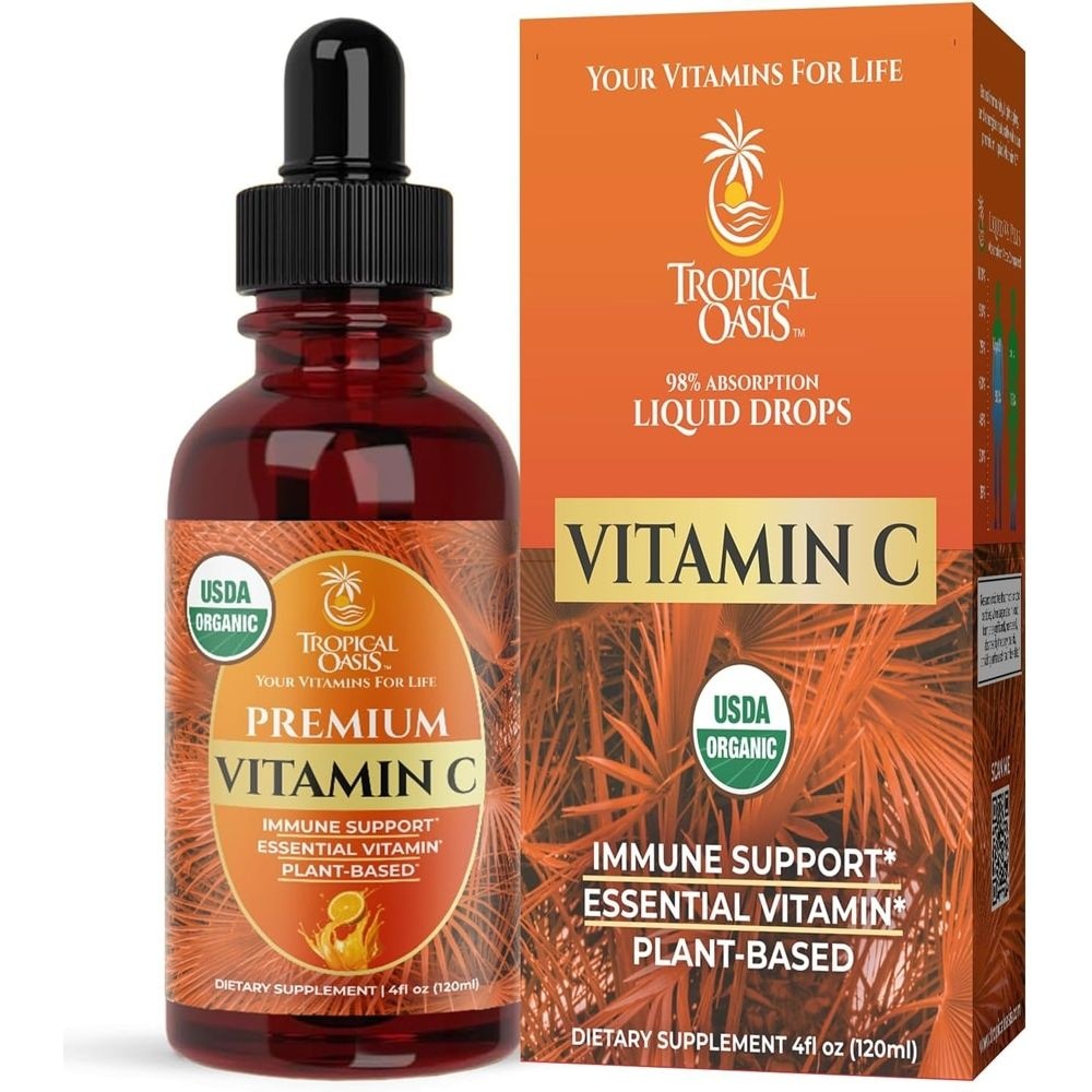 트로피컬오아시스 오가닉 <b>비타민 C</b> 리퀴드 <b>드랍스</b> -- 118.28ml