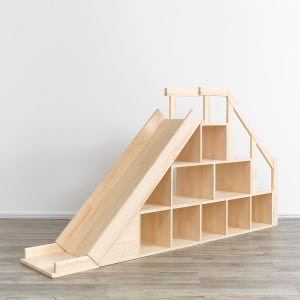 아이자람 소나무 원목 아기 책장 미끄럼틀 2000