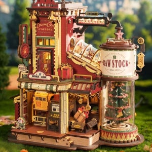 선물공장 3D DIY 조립퍼즐 선물 입체 회전목마 크리스마스 블록 회전목마 뻐꾹이시계