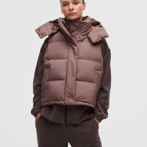 룰루레몬 여성 원더 퍼프 600 다운 필 크롭 베스트