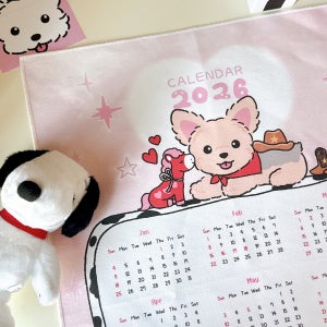 (기간한정)[주문제작] 2026 패브릭 달력, 달비몽