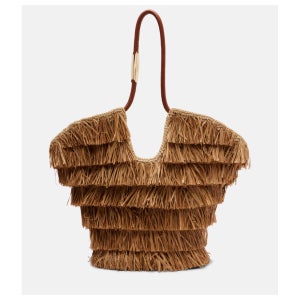 짐머만 Goldentime 미디엄 라피아 토트 백 TP568272301