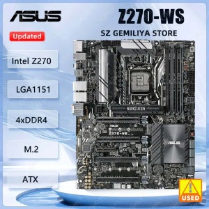 ASUS Z270-WS 서버 마더보드 인텔 ntel Z270 LGA 1151 DDR4 3866MHz ATX 지원 코어 i3-6320 6400 7600 7700 G4560 6100 