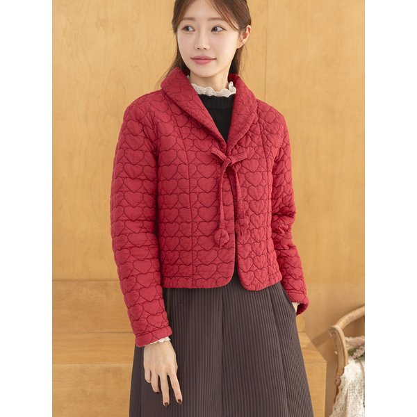 디얼<b>마미 하트</b> 누빔 방울 자켓 마담 미시 중년 여성 40대 50대